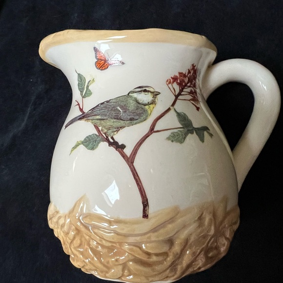 Dining | Creamer And Sugar Set Birds And Butterflies 3d Nest Around 